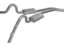 Cat Back Exhaust System 78-88 GM G-Body Split Rear Dual Exit 2.5 in Intermediate Pipe And Tailpipe Street Pro Mufflers/Hardware Incl Tip Not Incl Natural 409 Stainless Steel Pypes Exhaust
