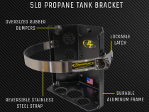Teton Locker Propane Tank Bracket for 5 lb LP Bottle 8 Inch Diameter Power Tank