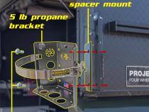Four Wheel Camper Mount for 5 lb Propane Tank Bracket Power Tank