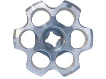 Six Shooter Aluminum Tank Knobs Arctic Silver Power Tank