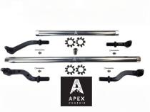 Heavy Duty Polished Aluminum Tie Rod and Drag Link Axle Swap Kit Currie 72.5 Inch Jeep JK 2.5T for Axle Upgrade Options Only Apex Chassis