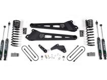 13-18 RAM 3500 4 Inch Replacement Radius Arm Lift Kit Gas 2 Inch Rear Block With Nitro Shocks Zone Offroad