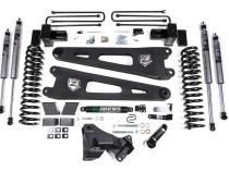 17-19 Ford F-250/350 Super Duty 4 Inch Radius Arm Lift Kit 2 Inch Rear Block Diesel 2 Leaf Main Fox Adventure Shocks Adventure Series Shocks Zone Offroad